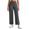imageG4Free Barefeel Wide Leg Yoga Pants for Women High Waist Soft Comfy Ankle Length Casual Pants with Pockets 25quot27quot29quotDark Gray