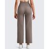 imageG4Free Barefeel Wide Leg Yoga Pants for Women High Waist Soft Comfy Ankle Length Casual Pants with Pockets 25quot27quot29quotTaupe