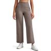 imageG4Free Barefeel Wide Leg Yoga Pants for Women High Waist Soft Comfy Ankle Length Casual Pants with Pockets 25quot27quot29quotTaupe