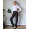 imageG4Free ShiftReady Yoga Pants Women High Waist Dress Work Pants with Pockets Straight Leg Business Casual Trousers 28quot30quot32quotBlack