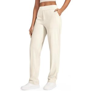 imageG4Free ShiftReady Yoga Pants Women High Waist Dress Work Pants with Pockets Straight Leg Business Casual Trousers 28quot30quot32quotIvory