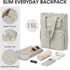 imageG4Free 2 in 1 Slim Tote Backpack 15quot Laptop Backpack Work Daypack for WomenBeige