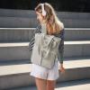 imageG4Free 2 in 1 Slim Tote Backpack 15quot Laptop Backpack Work Daypack for WomenBeige