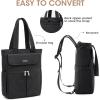 imageG4Free 2 in 1 Slim Tote Backpack 15quot Laptop Backpack Work Daypack for WomenBlack