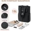 imageG4Free 2 in 1 Slim Tote Backpack 15quot Laptop Backpack Work Daypack for WomenBlack