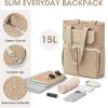 imageG4Free 2 in 1 Slim Tote Backpack 15quot Laptop Backpack Work Daypack for WomenKhaki