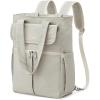 imageG4Free 2 in 1 Slim Tote Backpack 15quot Laptop Backpack Work Daypack for WomenBeige