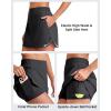 imageG4Free A Line Golf Skirts for Women 15 Elastic High Waisted Tennis Skorts Soft Casual Athletic Inner Shorts 4 PocketsBlack