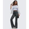imageG4Free BareFeel Flare Yoga Pants Women High Waisted Bootcut Leggings with Pockets Dress Work Pant PetiteRegularTallDark Gray