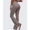 imageG4Free BareFeel Flare Yoga Pants Women High Waisted Bootcut Leggings with Pockets Dress Work Pant PetiteRegularTallTaupe