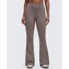 imageG4Free BareFeel Flare Yoga Pants Women High Waisted Bootcut Leggings with Pockets Dress Work Pant PetiteRegularTallTaupe
