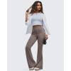 imageG4Free BareFeel Flare Yoga Pants Women High Waisted Bootcut Leggings with Pockets Dress Work Pant PetiteRegularTallTaupe