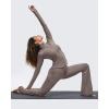 imageG4Free BareFeel Flare Yoga Pants Women High Waisted Bootcut Leggings with Pockets Dress Work Pant PetiteRegularTallTaupe