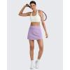 imageG4Free Barefeel 15quot Tennis Skirts for Women High Waisted A Line Casual Athletic Golf Skorts Inner Shorts with 2 PocketsLight Purple