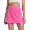 imageG4Free Barefeel 15quot Tennis Skirts for Women High Waisted A Line Casual Athletic Golf Skorts Inner Shorts with 2 PocketsRose Pink