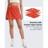 imageG4Free Barefeel 15quot Tennis Skirts for Women High Waisted A Line Casual Athletic Golf Skorts Inner Shorts with 2 PocketsRust Orange
