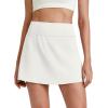imageG4Free Barefeel 15quot Tennis Skirts for Women High Waisted A Line Casual Athletic Golf Skorts Inner Shorts with 2 PocketsWhite