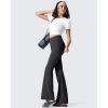 imageG4Free Ribbed Flare Yoga Pants with Pockets for Women High Waisted Bootcut Workout Leggings CasualBlack