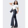 imageG4Free Ribbed Flare Yoga Pants with Pockets for Women High Waisted Bootcut Workout Leggings CasualDark Navy