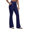 imageG4Free BareFeel Flare Yoga Pants Women High Waisted Bootcut Leggings with Pockets Dress Work Pant PetiteRegularTallRoyal Blue