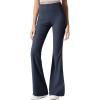 imageG4Free Ribbed Flare Yoga Pants with Pockets for Women High Waisted Bootcut Workout Leggings CasualDark Navy