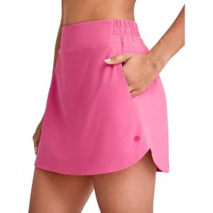 imageG4Free A Line Golf Skirts for Women 15 Elastic High Waisted Tennis Skorts Soft Casual Athletic Inner Shorts 4 PocketsRose Pink