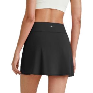 imageG4Free Barefeel 15quot Tennis Skirts for Women High Waisted A Line Casual Athletic Golf Skorts Inner Shorts with 2 PocketsBlack