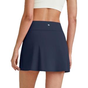 imageG4Free Barefeel 15quot Tennis Skirts for Women High Waisted A Line Casual Athletic Golf Skorts Inner Shorts with 2 PocketsDark Navy