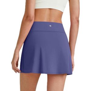 imageG4Free Barefeel 15quot Tennis Skirts for Women High Waisted A Line Casual Athletic Golf Skorts Inner Shorts with 2 PocketsDusky Purple