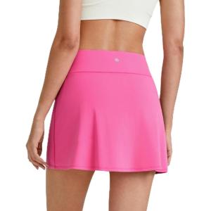 imageG4Free Barefeel 15quot Tennis Skirts for Women High Waisted A Line Casual Athletic Golf Skorts Inner Shorts with 2 PocketsRose Pink