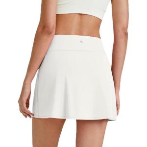imageG4Free Barefeel 15quot Tennis Skirts for Women High Waisted A Line Casual Athletic Golf Skorts Inner Shorts with 2 PocketsWhite