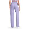imageG4Free Breathable Ribbed Women Casual Wide Leg Pants with Pockets Lightweight High Waist Yoga Pants PetiteRegularTallLavender