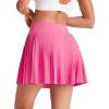 imageG4Free Pleated Tennis Skirts for Women Wrapped Front Golf Skorts A Line Flowy Soft Athletic with Inner Shorts PocketsRose Pink