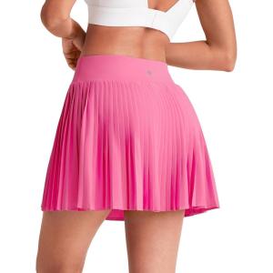 imageG4Free Pleated Tennis Skirts for Women Wrapped Front Golf Skorts A Line Flowy Soft Athletic with Inner Shorts PocketsRose Pink
