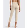 imageG4Free BareFeel Yoga Pants for Women Seamless Waistband Yoga Leggings Workout Biker Leggings with Pockets 25quot 27quot 29quotLight Khakiseamless
