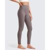 imageG4Free BareFeel Yoga Pants for Women Seamless Waistband Yoga Leggings Workout Biker Leggings with Pockets 25quot 27quot 29quotTaupe