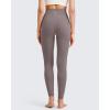 imageG4Free BareFeel Yoga Pants for Women Seamless Waistband Yoga Leggings Workout Biker Leggings with Pockets 25quot 27quot 29quotTaupe