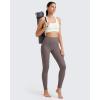 imageG4Free BareFeel Yoga Pants for Women Seamless Waistband Yoga Leggings Workout Biker Leggings with Pockets 25quot 27quot 29quotTaupe