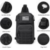 imageG4Free 10L Tactical EDC Sling Bag Backpack Military Molle Chest Shoulder Assault Pack for Concealed CarryBlackBlack