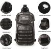 imageG4Free 10L Tactical EDC Sling Bag Backpack Military Molle Chest Shoulder Assault Pack for Concealed CarryBlackPythons Grain Black