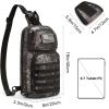 imageG4Free 10L Tactical EDC Sling Bag Backpack Military Molle Chest Shoulder Assault Pack for Concealed CarryBlackPythons Grain Black