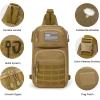 imageG4Free 10L Tactical EDC Sling Bag Backpack Military Molle Chest Shoulder Assault Pack for Concealed CarryBlackTan
