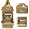 imageG4Free 10L Tactical EDC Sling Bag Backpack Military Molle Chest Shoulder Assault Pack for Concealed CarryBlackTan