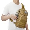 imageG4Free 10L Tactical EDC Sling Bag Backpack Military Molle Chest Shoulder Assault Pack for Concealed CarryBlackTan