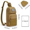 imageG4Free 10L Tactical EDC Sling Bag Backpack Military Molle Chest Shoulder Assault Pack for Concealed CarryBlackTan