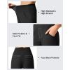 imageG4Free Breathable Ribbed Wide Leg Yoga Pants Women High Waist Lightweight Casual Trousers with PocketsBlack