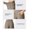 imageG4Free Breathable Ribbed Wide Leg Yoga Pants Women High Waist Lightweight Casual Trousers with PocketsDark Brown