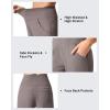 imageG4Free Breathable Ribbed Wide Leg Yoga Pants Women High Waist Lightweight Casual Trousers with PocketsTaupe