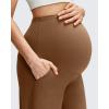 imageG4Free BareFeel Maternity Dress Yoga Pants with Pockets Over The Belly Stretchy Work Slack Pregnancy Wide Leg Casual TrousersDark Coffee