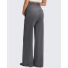 imageG4Free BareFeel Maternity Dress Yoga Pants with Pockets Over The Belly Stretchy Work Slack Pregnancy Wide Leg Casual TrousersDark Gray
